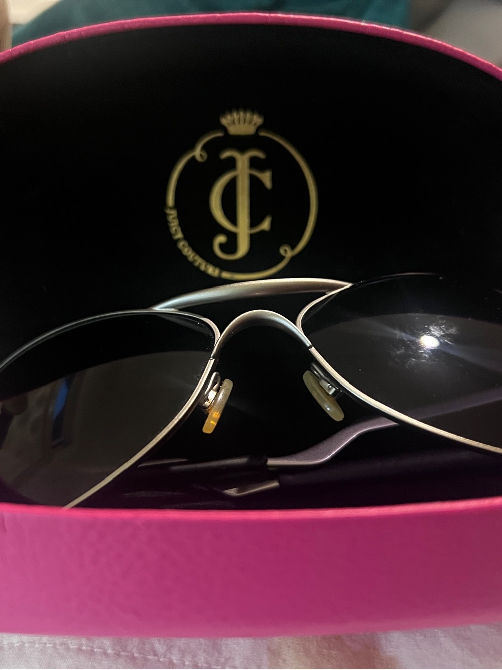 Oakley Warden Stretchline Silver Aviator Sunglasses with Pink Case